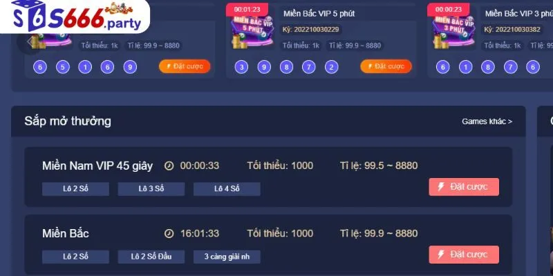Xổ số trực tuyến S666 với tỷ lệ trả thưởng siêu hấp dẫn
